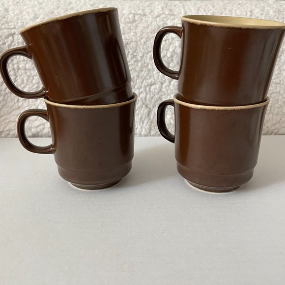 Vintage Retired Stoneware Espresso Mugs Made in Japan Set of 4 - Picture 5 of 6